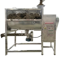 Mélangeur horizontal à vis pour poudre sèche 1000L avec moteur, pour l'alimentation, les produits chimiques et la construction, capacité 500kg, multifonctionnel