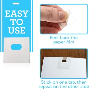 10 Uds diseño moderno 3M <span class=keywords><strong>PVC</strong></span> pegajoso colgar pestañas agujero transparente troquelado plástico colgante <span class=keywords><strong>cortinas</strong></span> pistas accesorios reparación buena - Product Image 5