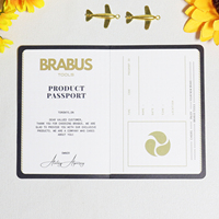 Cartes d'invitation de mariage de passeport de style Ins personnalisées de haute qualité avec avion en métal et enveloppe en velours