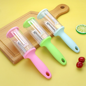 Utensilios de cocina multifuncionales, pelador de patatas y verduras de acero inoxidable, con caja de almacenamiento - Product Image 3