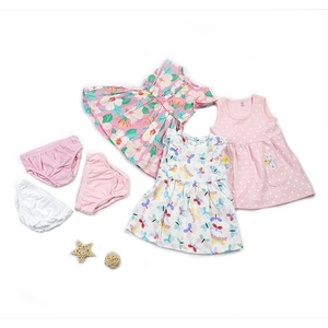Vestito Estivo Casual per Bambine 0-3 Anni, 2 Pezzi, Senza Maniche, Stile Europeo-Americano, in Cotone Lavorato all'Uncinetto, Motivo Floreale, Linea A, Marca Bulala - Product Image 1