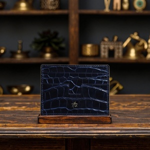 Boshiho Customized Card <b>Holder</b> Genuine Leather Men's Crocodile Pattern Business Wallets Cash Casual Wallet - Product Image 1