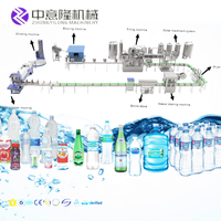 Ligne de production d'eau minérale entièrement automatique à grande vitesse 12000bph 500ml Projet pneumatique Z Ligne entière Sally Chine