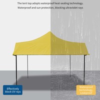 Gazebo Plegable Resistente al Agua y a los Rayos UV, con Estructura de Acero y Toldo de Poliéster, Móvil, para Exteriores, Directo de Fábrica