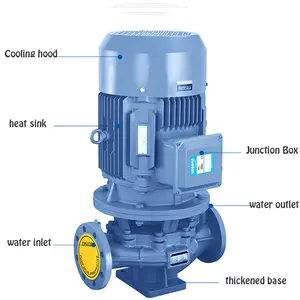 도시 급수 및 배수를 위한 산업용 전기 수직 인라인 원심 워터 펌프