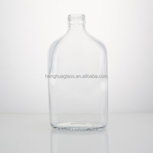 Échantillon gratuit bouteille de boisson en verre transparent 50ml <span class=keywords><strong>100ml</strong></span> 200ml 250ml 350ml bouteille de whisky liqueur en verre plat avec bouchon à vis - Product Image 6