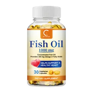 Private Label 30 pièces Huile de poisson de mer profonde Omega 3 Capsule molle Complément alimentaire