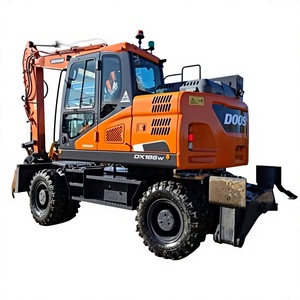 Excavadora de Ruedas Usada Daewoo Doosan DXW140 DX150W DX165W Modelo 2023, 16t, Cucharón de 0.5m, Motor y Caja de Cambios en Stock, Segunda Mano - Product Image 1