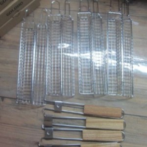 Cesta de acero inoxidable para asar verduras, para cocinar, hornear, barbacoa, resistente al calor, bandeja para asar, accesorio, número de pieza XX-1624 - Product Image 3