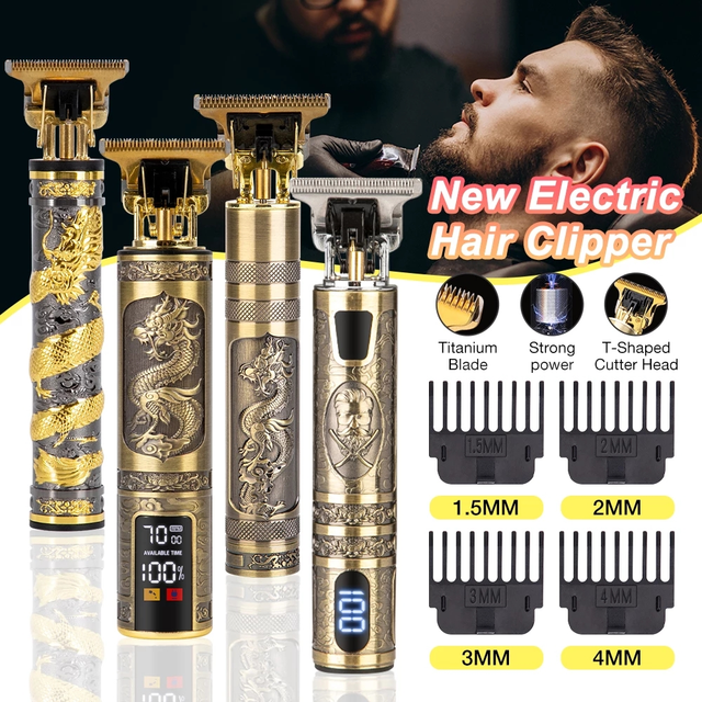 Top Sale Beard Zero Cutting Machine Metal Professional Electric Barber Hair Trimmer Cordless Hair Clippers for Men