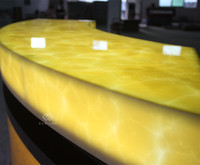 Comptoir de bar en marbre à led pour restaurant