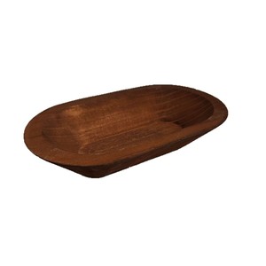 Serving <b>Tray</b> Wooden Oval Dish For <b>Snack</b> Display Modern Minimalist Style Black White Brown Original Color - Product Image 5