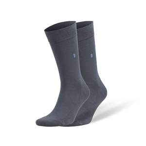 Chaussettes habillées décontractées pour hommes Db, bleu foncé, 3 paires, légères, tricotées en spandex, usage quotidien, style uni, logo sous le pied - Product Image 3