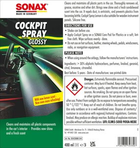 Nettoyant brillant pour tableau de bord de voiture, parfum citron frais, qualité supérieure, 400 ml, pour une voiture éclatante et parfumée. - Product Image 5