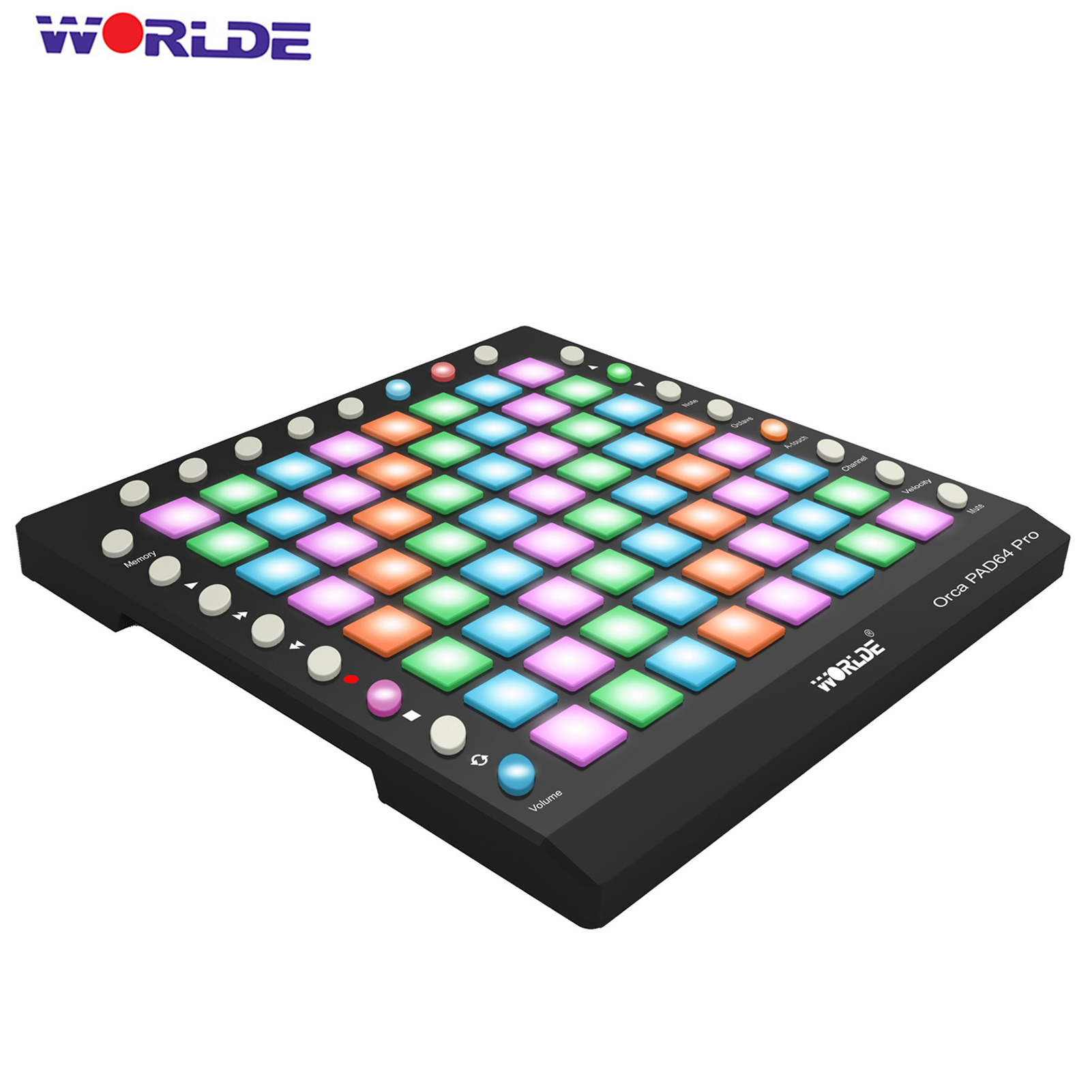 WORLDE Orca PAD64-A Pro USB MIDI Controller - Compact Portable