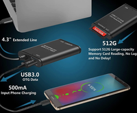 Pembaca Kartu USB C ke SD, Adaptor OTG, Pembaca Kartu Memori Mikro