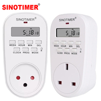 Minuteur programmable numérique TM518 BR EU UK TH Israël avec affichage, cycle 7 jours, relais temporisé, prise de minuterie Z17