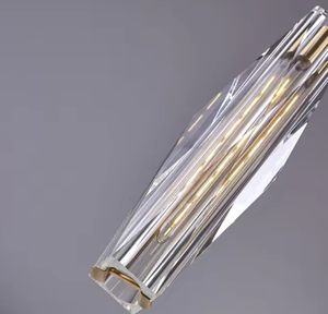 Zeal Lighting, candelabro de cristal de diseño moderno, colgante de cristal transparente de Pakistán, interruptor de paso de dormitorio, lámpara de cobre de Control ODM - Product Image 6