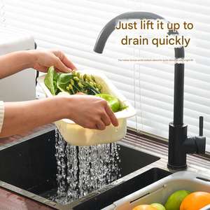 Panier de vidange télescopique creux multifonctionnel panier de lavage de fruits et légumes filtre d'évier bassin de lavage de légumes - Product Image 5