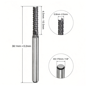 Fresa a dente di mais in carburo RUIMENG per mancino (RHM/RHF/RHC) per <span class=keywords><strong>router</strong></span> SMT Depanel, punte di precisione da 1mm-2mm - Product Image 6