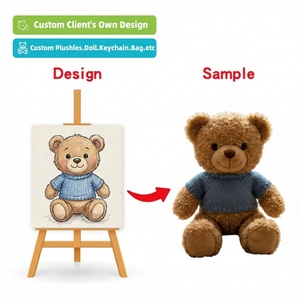 Fabricant et fournisseur de jouets en peluche personnalisés, ours en peluche en tricot doux, cadeaux d'anniversaire d'entreprise, poupées en peluche personnalisées en Chine - Product Image 1