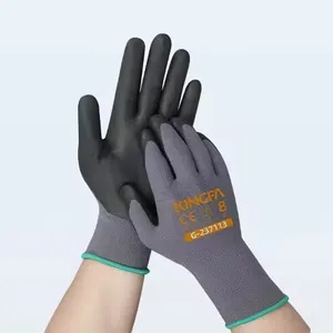 13 Gauge Oil Resistant Non Slip Sandy Nitrile Palm Coated Safety Gloves