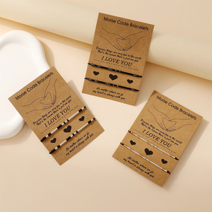 Mã nguồn <span class=keywords><strong>morse</strong></span> tôi yêu bạn quyến rũ Vòng đeo tay vài Bộ Hợp thời trang - Product Image 1