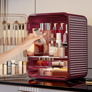 Cosmetic Storage Box Desktop Lipstick Holder With Drawers Large Capacity Skincare Organizer Makeup Storage Cabinet - Product Image 3