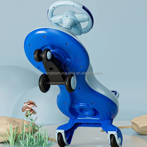 Coche de Empuje Multifuncional de Plástico para Niños de 2 Años, Columpio Giratorio con Pedales, Reproductor de Música <span class=keywords><strong>MP3</strong></span>, Duradero, Seguro, Carga de 160 kg - Product Image 5