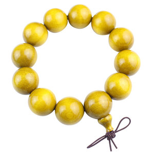 Sichuan Golden Nanmu Wood <b>Bracelet</b> 15mm 18mm 20mm Round Beads Religious Ceremony Unisex Jewelry Collectible Buddhist Beads - Product Image 5