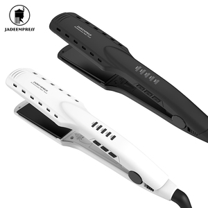 Plancha de pelo eléctrica de hierro plano LCD de titanio profesional Control de temperatura para uso doméstico al aire libre en Hotel al por mayor - Product Image 1