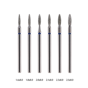 ロシアのマニキュア炎形ネイルドリルビット防錆スチールネイルポリッシャーマニキュアとペディキュア用ダイヤモンドバー付き - Product Image 5