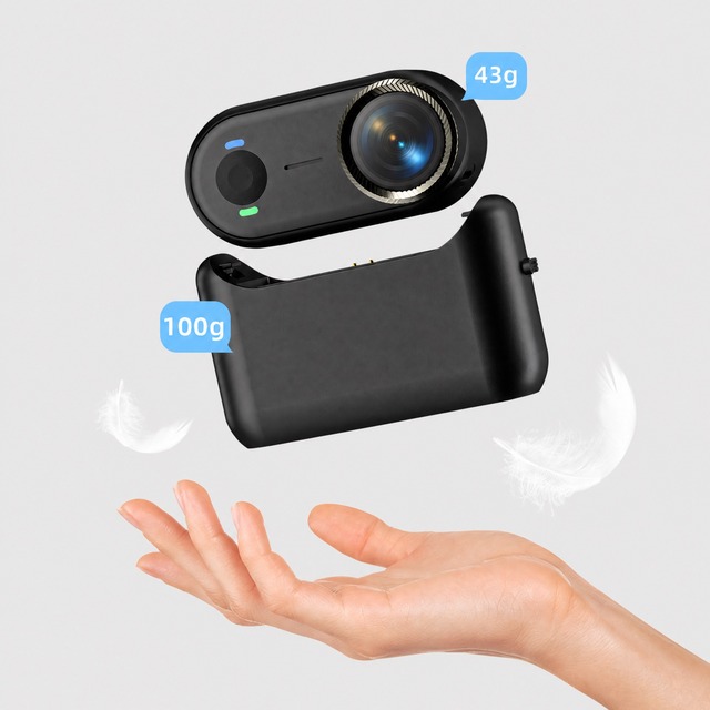 Thumb Sized 4K CMOS Action Camera 43g Ultra Light Waterproof Magnetic Mount 3D Noise Reduction Bike Use Hat Clip