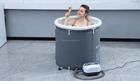 Piscine à bulles à température constante Relaxation paresseuse Baignoire gonflable pliable Accueil Trempage Thérapie par le froid