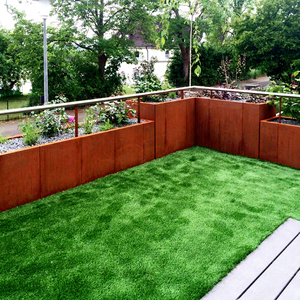 Jardinière carrée minimaliste en acier Corten écologique – Conception assemblée à faible coût, finition patine de rouille, couleur personnalisable, ISO9001 - Product Image 1