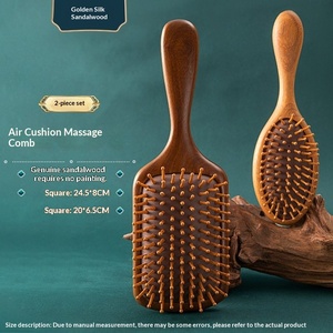Oferta Especial: Peine Clásico y Moderno para la Prevención de la Caída del Cabello, Peine de Salón con Cojín de Aire, Peine de Madera de Sándalo para Masaje del Cuero Cabelludo y Meridianos - Product Image 2