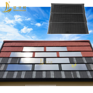 독일에 청정 에너지 태양광 지붕 시트 일체형 태양 전지판 스톤 코팅 태양광 지붕 타일 수출 - Product Image 3