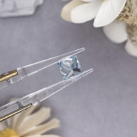 Starsgem - Diamante Azul Intenso de Corte Princesa de 2.5 Quilates Cultivado en Laboratorio, Certificado IGI, Excelente Calidad, para Joyería