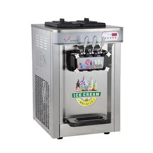 Máquina para hacer helados de 25L/H, venta al por mayor, 3 sabores, para hacer helados