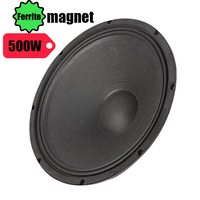 15 İnç 500W 8 Ohm 95dB Profesyonel Ses Sistemi Subwoofer Hoparlör Sürücüsü, PA Sistemi OEM Fabrika Özel Üretimi