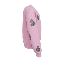 Sweat-shirt rose à col rond pour filles, motif sapin de Noël en strass, vêtements d'hiver pour enfants, haut en polaire à manches longues pour tout-petits, style boutique