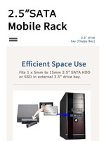 Star Trade Single Bay 2,5 "SATA/SAS III-Festplatten gehäuse HDD-und SSD-Unterstützung für internes mobiles Rack Hot Swap