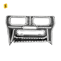 Couverture d'évent de Console centrale de voiture en Fiber de carbone véritable ShaSha pour Ford Mustang GT 2024 accessoires d'intérieur de voiture