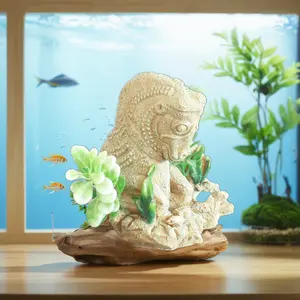 Op Maat Gemaakte Hars Ambachtelijke 3d Dieren Beelden Aquarium Aquarium Aquarium Aquarium Decoratie Voor Huisdecoratie