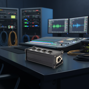 Adaptateur <span class=keywords><strong>audio</strong></span> DMX SNA106 Yinyu RJ45 vers 4 XLR mâle, boîtier en aluminium pour éclairage de scène et <span class=keywords><strong>studio</strong></span> - Product Image 6