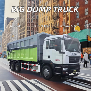 Truk Dump Howo Truk Tipper Shacman 8x4 Roda Penggerak 400HP Bahan Bakar Diesel Standar Emisi Euro 3 Transmisi Manual Kiri - Product Image 3