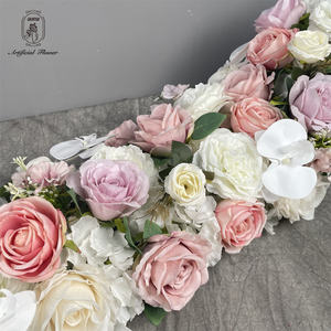 Chemin de table en fleurs artificielles personnalisées DKB pour les décorations de mariage, de Noël, de la fête des mères - Aspect naturel, toucher réel, personnalisable - Product Image 4