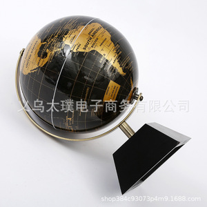 Nordic-style creative 20cm English black and gold <b>globe</b> ornament for living room, office, study, desktop, wine cabinet, and - Product Image 4