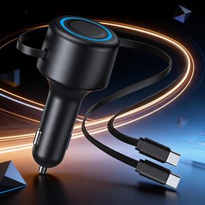 Nouvel Arrivage Chargeur Rapide de Voiture Rétractable 4-en-1 pour Téléphone – Adaptateur d'Alimentation Rapide - Product Image 2