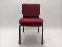 Sillas Metálicas Modernas Apilables para Iglesia con Bolsillo Trasero, Suministro de Fábrica, Muebles para Auditorio, Púlpito y Salón